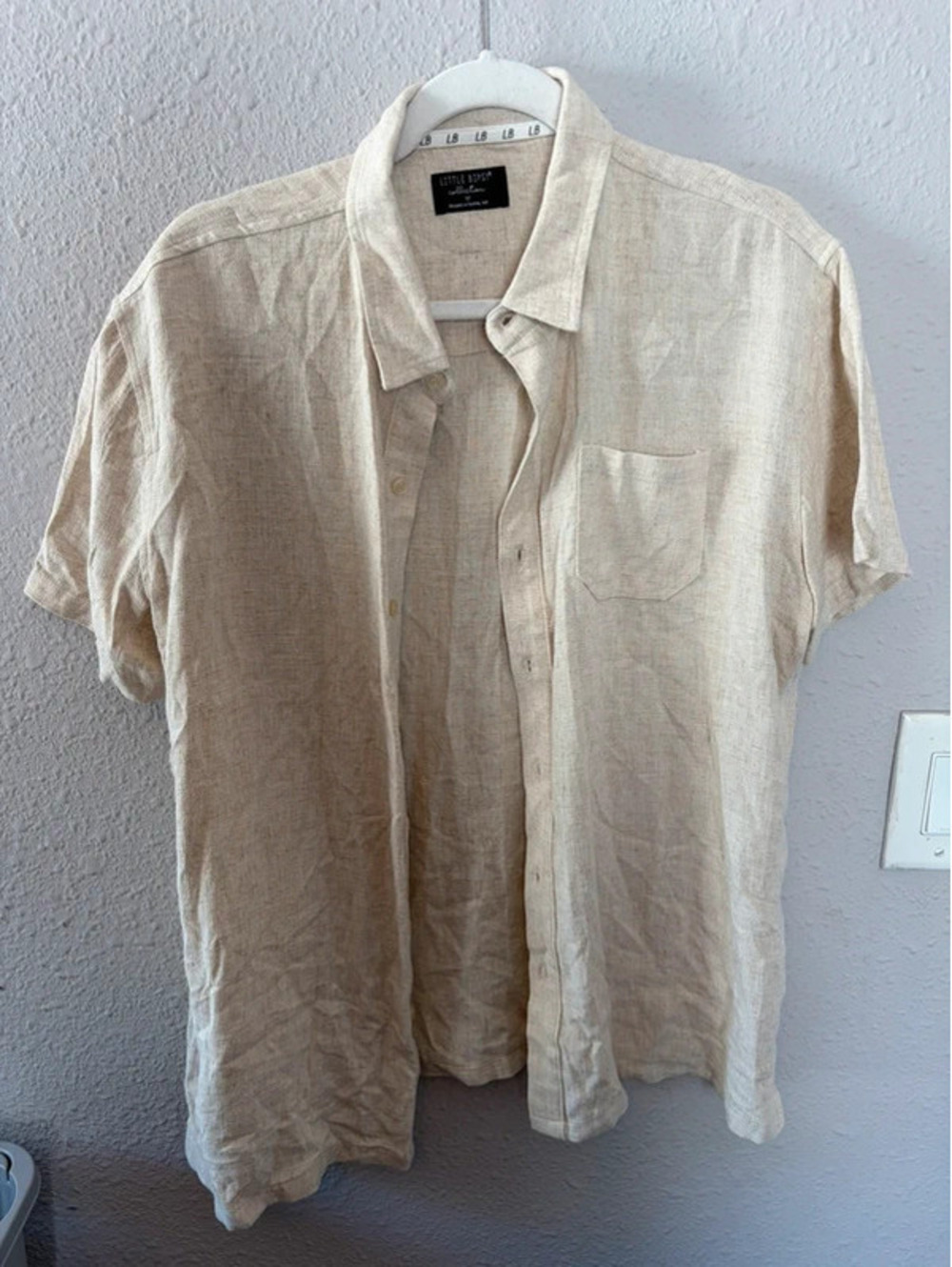 Men's Little Bipsy Collection Rayon/Linen Button Up Shirt size M